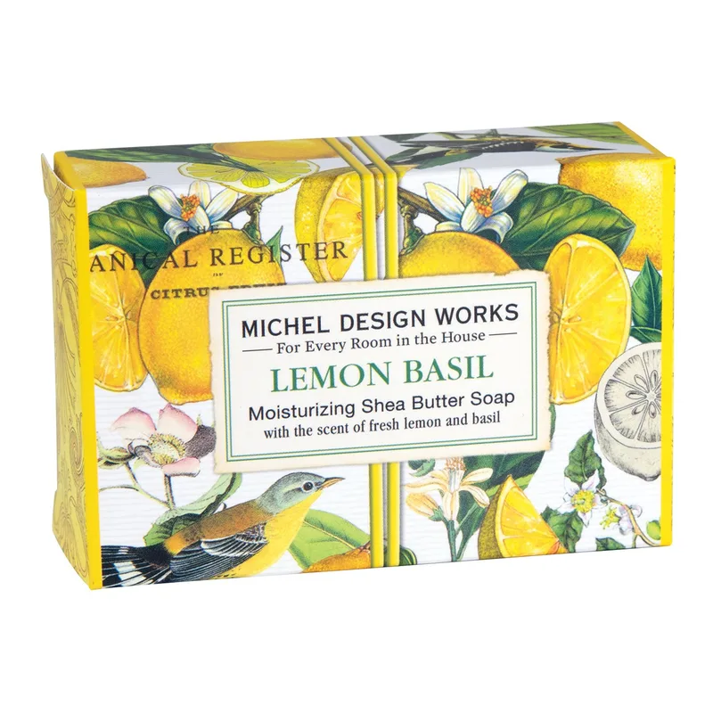Lemon Basil Moisturizing Shea Butter Soap, Fresh Lemon & Basil (2018 formulation)