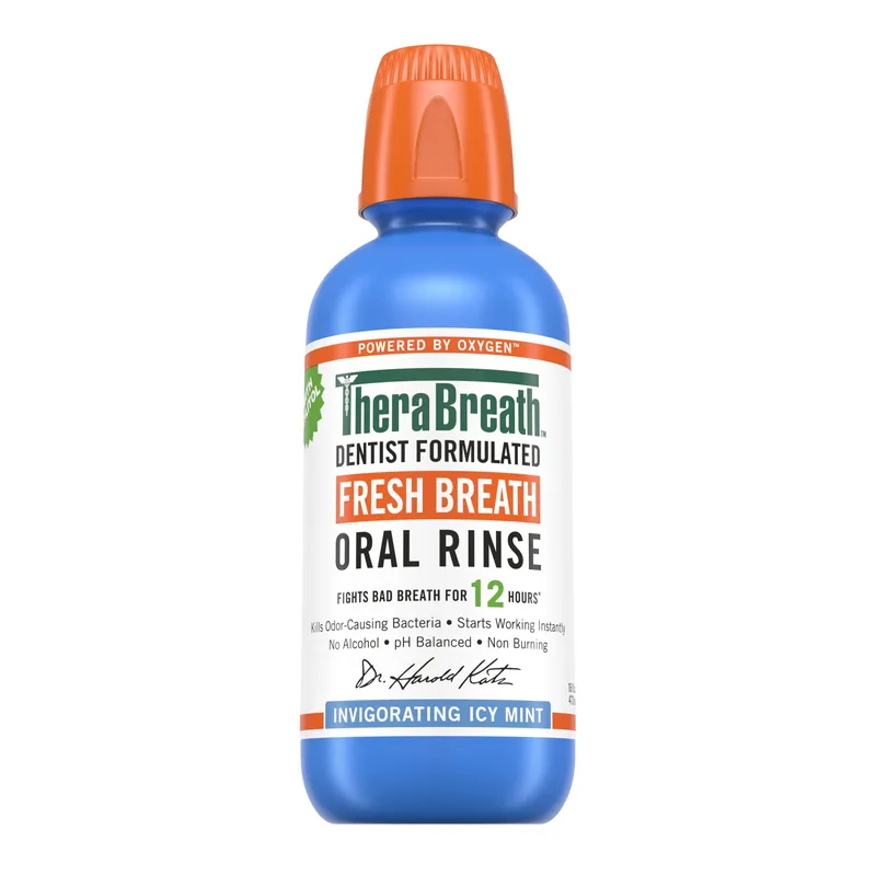 Fresh Breath Alcohol-Free Mouthwash, Mouth Rinse for Adults, Icy Mint