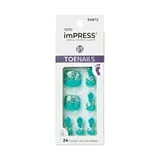 Press on Pedicure Toenails, Sparkling Mint Imt01