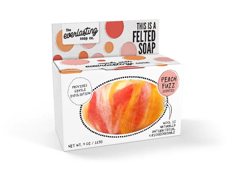 Felted Soap, Peach Fuzz (2020 formulation)