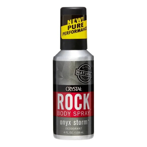 ROCK Deodorant Body Spray, Onyx Storm (2019 formulation)