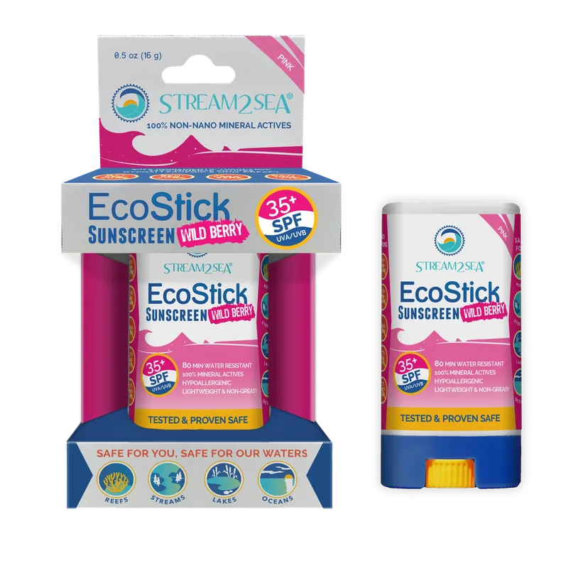 EcoStick Sunscreen Stick, Wild Pink, SPF 35+