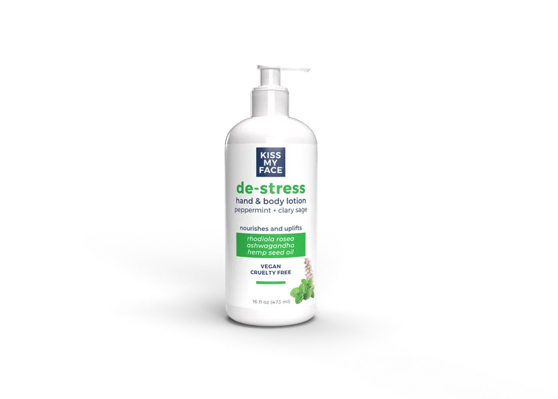 De-Stress Hand & Body Lotion, Peppermint + Clary Sage