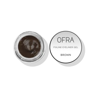 Cosmetics Fixline Eyeliner Gel, Brown (2019 formulation)