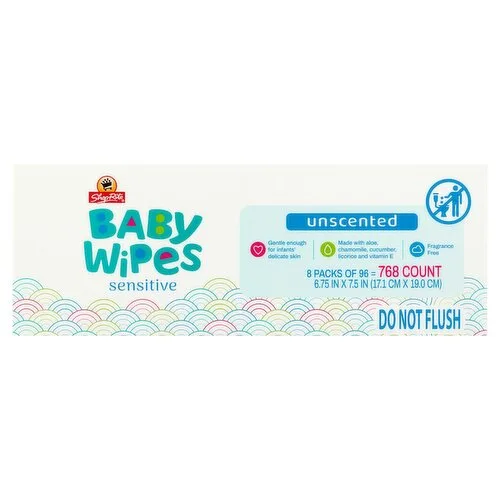 Sensitive Baby Wipes, Unscented