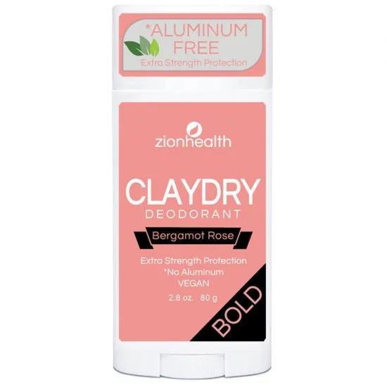 Claydry Bold Vegan Deodorant, Bergamot Rose