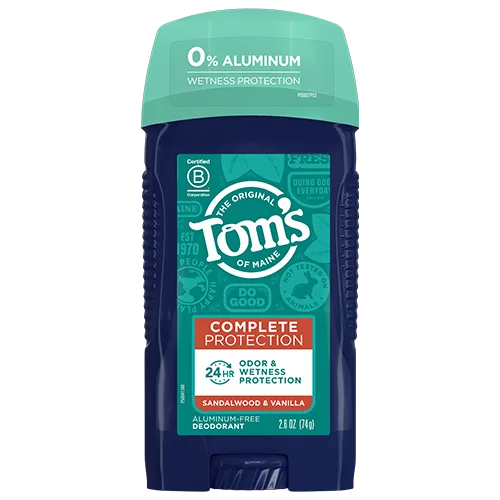 Complete Protection Aluminum Free Deodorant, Sandalwood & Vanilla