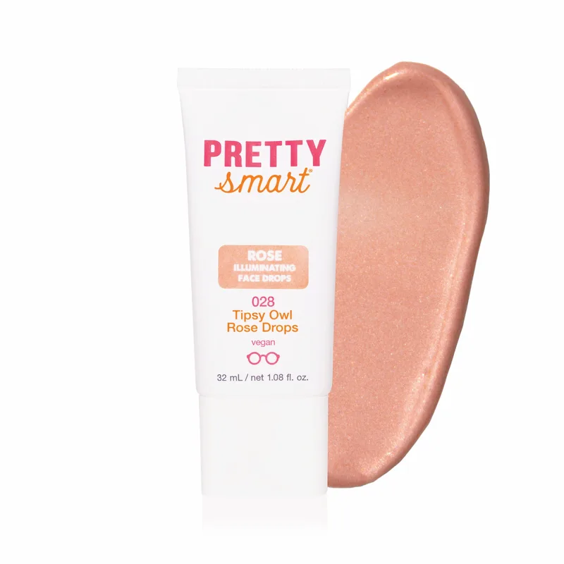 Tipsy Owl Illuminating Face Drops, Rose Drops, 1.08 fl. oz Tube