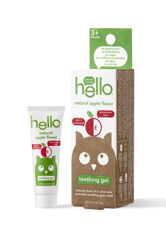 Teething Gel, Natural Apple Flavor with Clove Oil + Aloe Vera