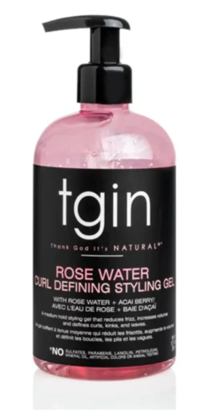 Rose Water Defining Styling Gel Lightweight Hold Frizz Control