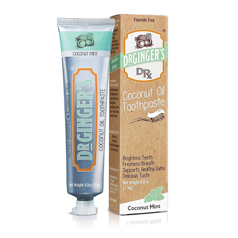 Coconut Oil Toothpaste, Coconut Mint (2020 formulation)