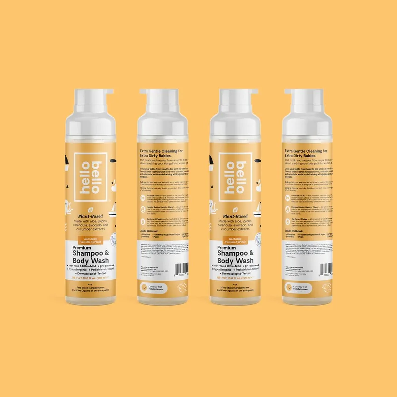 Soothing Shampoo & Body Wash, Vanilla Apricot (2020 formulation)