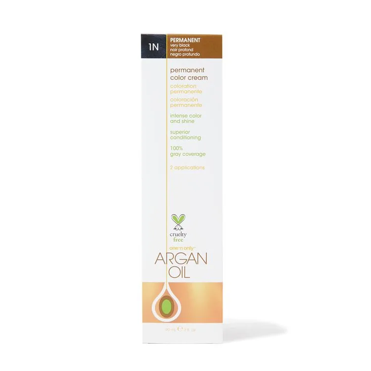 Argan Oil Permanent Color Cream, Very Black 1 N