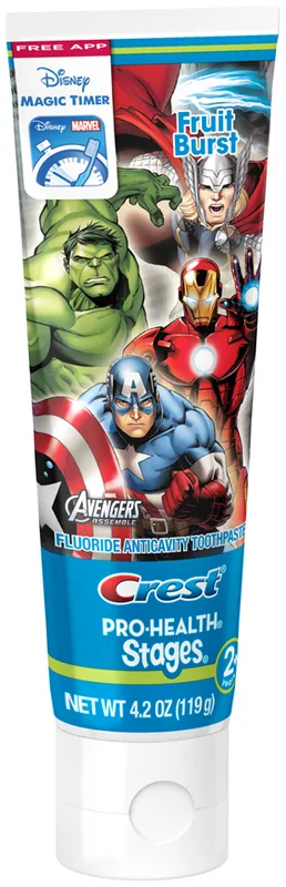 Pro-Health Stages Marvel Avengers Assemble Fruit Burst Fluoride Anticavity Toothpaste (2019 formulation)