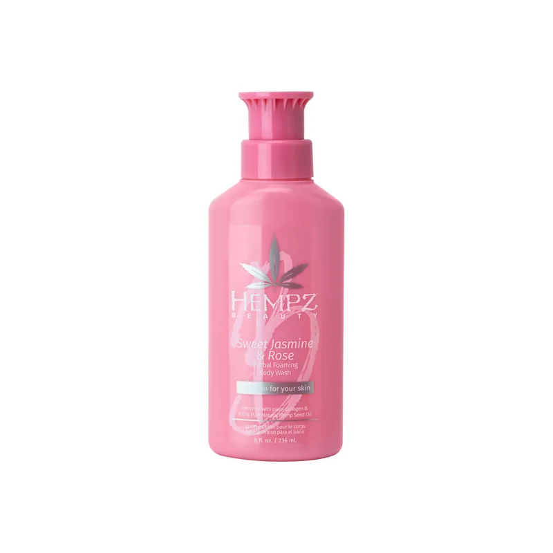 Collagen Infused Herbal Foaming Body Wash, Sweet Jasmine & Rose