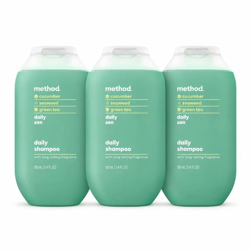 Daily Zen Shampoo, Travel Size Bottles, 3-Pack