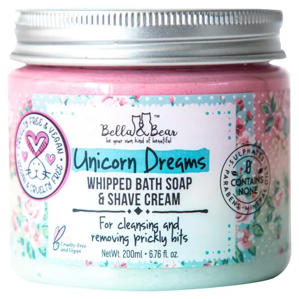 Bella & Bear Unicorn Dreams Whipped Bath Soap & Shave Cream