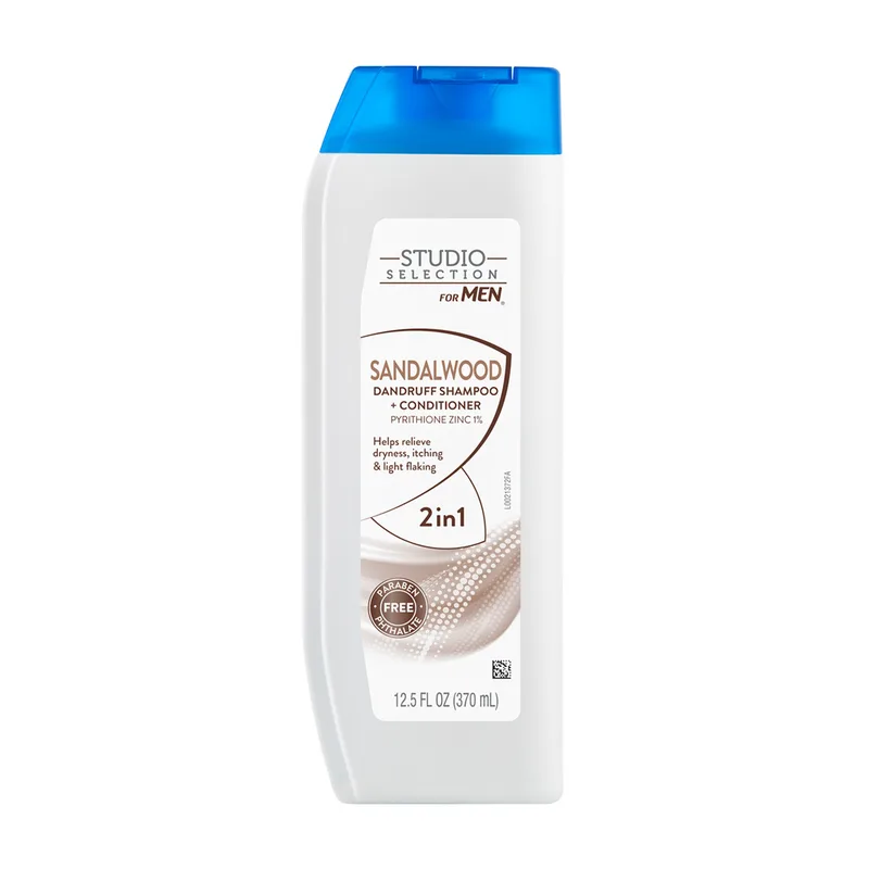 2 in 1 Pyrithione Zinc 1% Dandruff Shampoo + Conditioner, Sandalwood