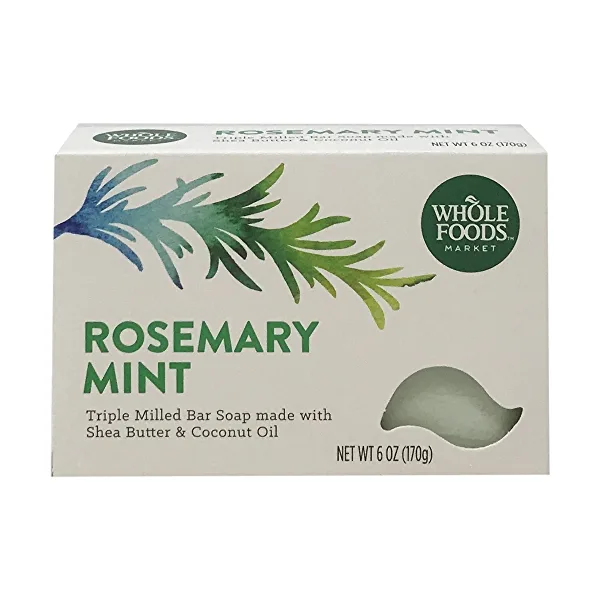 Triple Milled Bar Soap, Rosemary Mint (2019 formulation)