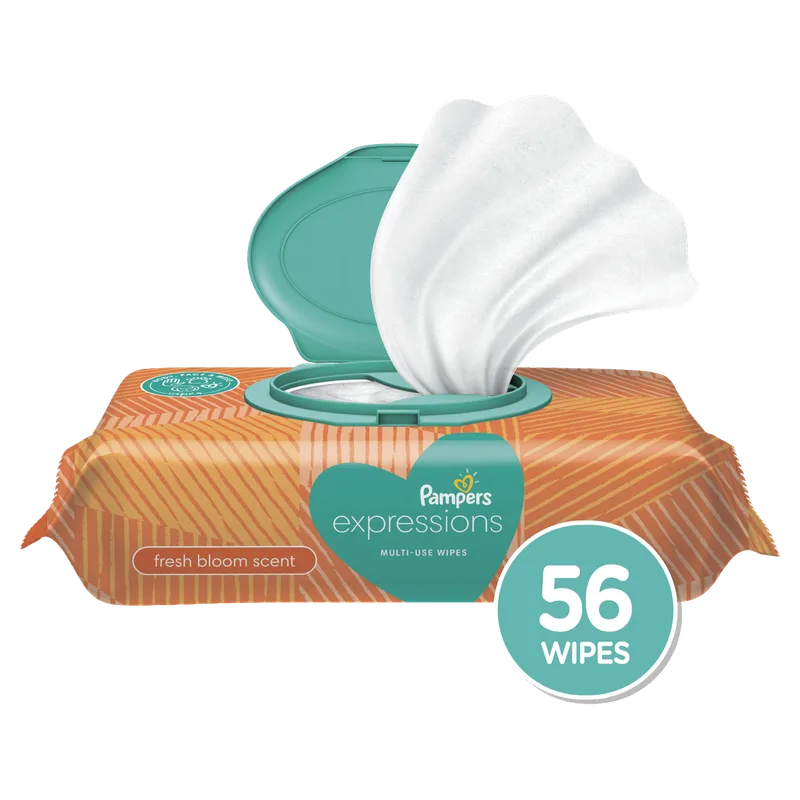 Expressions Wipes, Fresh Bloom (2020 formulation)