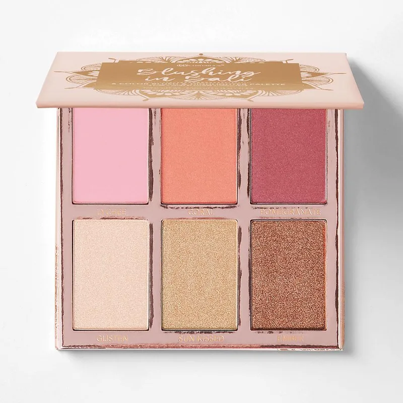 Blushing in Bali 6 Color Blush and Highlighter Palette (2019 formulation)