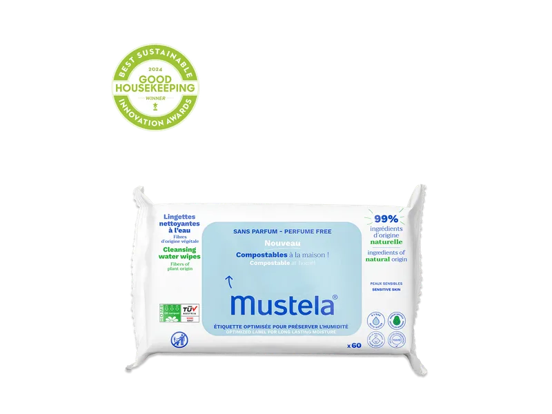 Compostable Cleansing Water Wipes, Fragrance Free