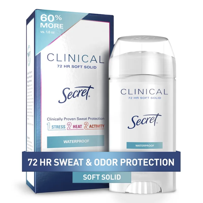 Clinical Strength Waterproof Soft Solid Antiperspirant and Deodorant
