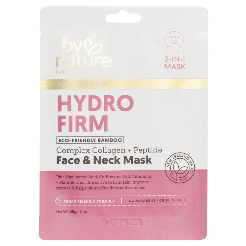 From New Zealand Complex Collagen + Peptide Hydro Firm Face & Neck Mask, For Dry Skin