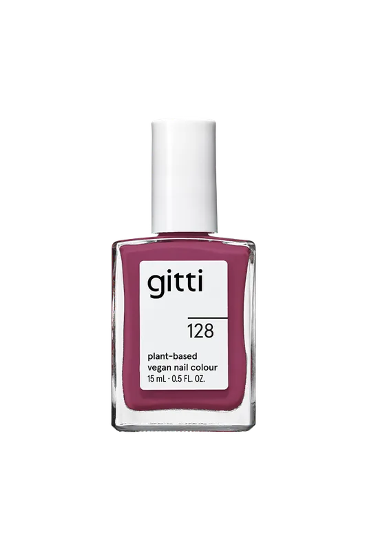 Plant-Based Nail Color, 128 Mellow Mauve