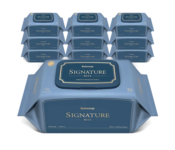 Signature Blue Baby Wipes