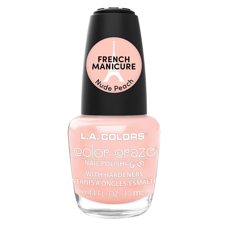Color Craze Nail Polish, French Manicure, Nude Peach