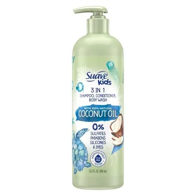 Kids' Natural Coconut Oil 3-in-1 Pump Shampoo + Conditioner + Body Wash