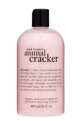 Pink Frosted Animal Cracker Shampoo, Shower Gel & Bubble Bath