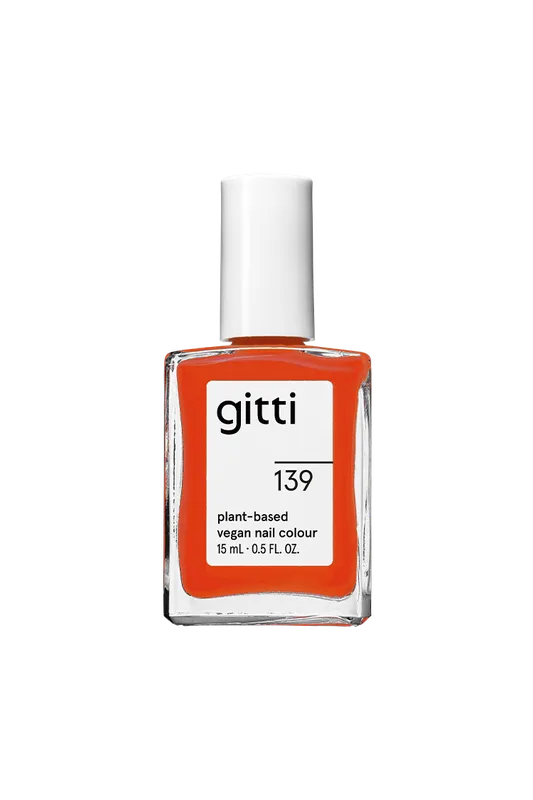 Plant-Based Nail Color, 139 Fiery Orange