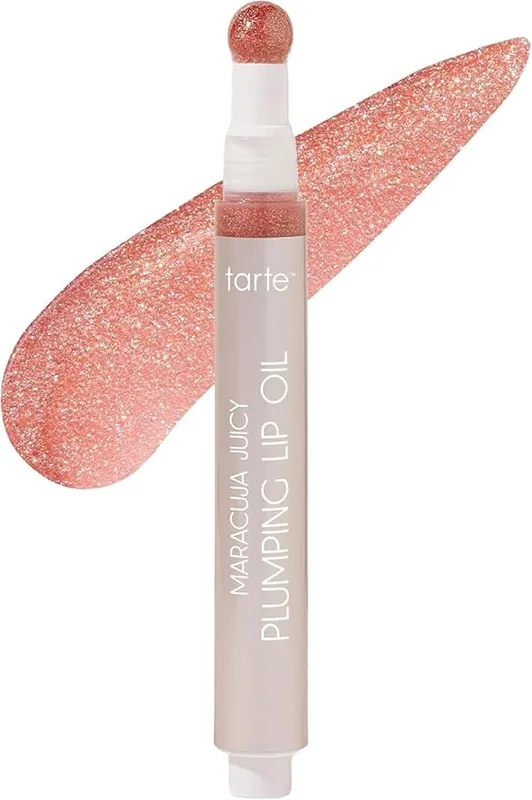 maracuja juicy plumping lip oil, shimmering daffodil