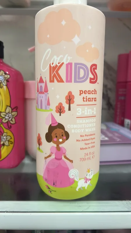 3-in-1 Shampoo Conditioner Body Wash, Peach Tiara