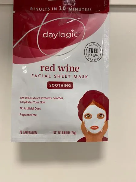 Soothing Facial Sheet Mask, Red Wine