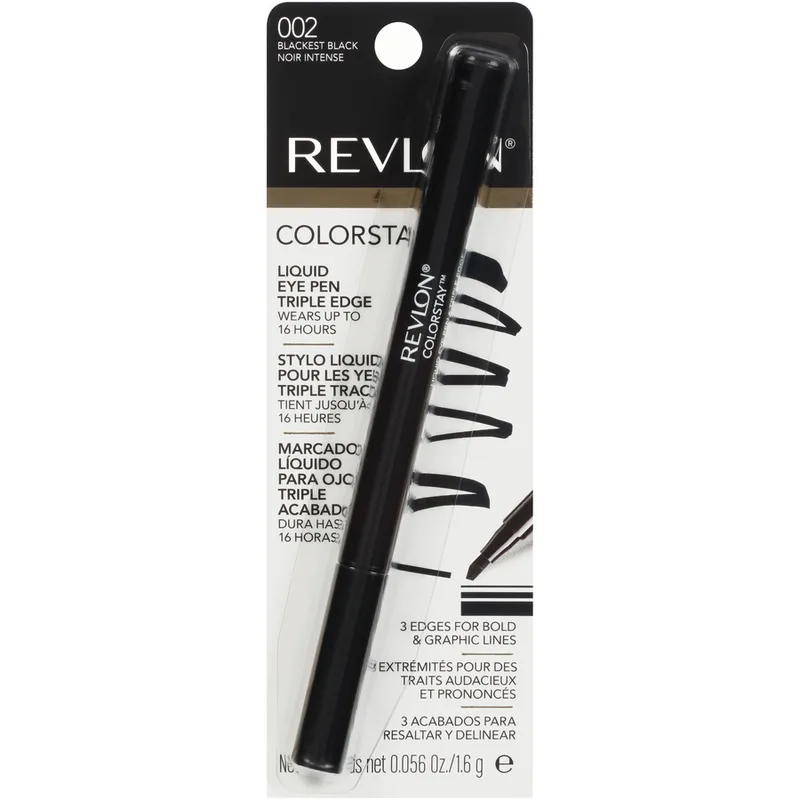 ColorStay Triple Edge Liquid Eye Pen 002 Blackest Black (2019 formulation)