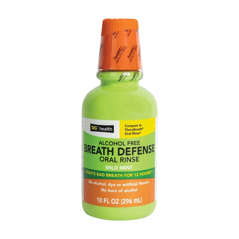 Health Alcohol Free Breath Defense Oral Rinse, Mild Mint