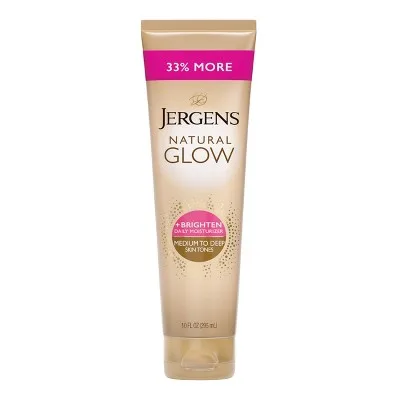 Natural Glow Brightening Daily Moisturizer + Self Tanner Tanning Lotion, Medium to Deep