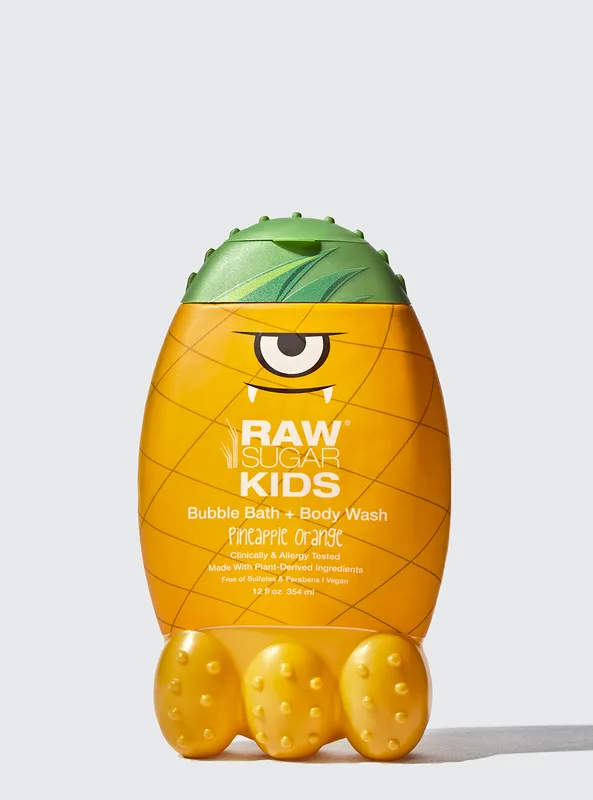 Kids Bubble Bath + Body Wash, Pineapple Orange