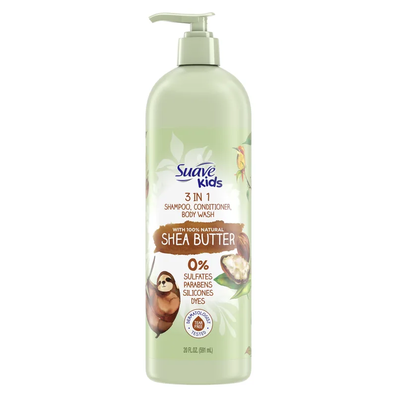 Kids 3 in 1 Shampoo, Conditioner, Body Wash With 100% Natural Shea Butter (old formulation)