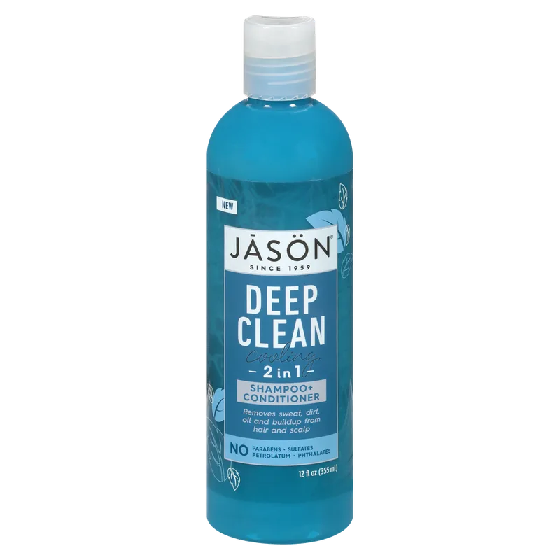 2 in 1 Shampoo + Conditioner, Deep Clean Cooling (2020 formulation)