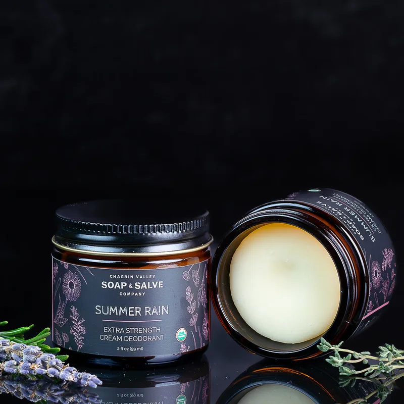 Chagrin Valley Soap and Salve Company Deodorant Cream, Extra Strength Summer Rain