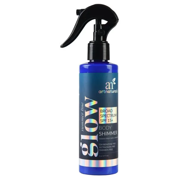 Glow Body Shimmer Sunscreen Spray, SPF 15+