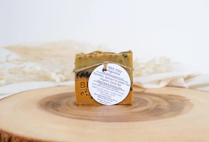 Turmeric + Spinach + Green Tea Organic Facial Bar