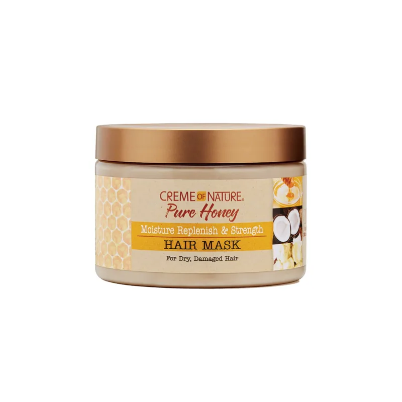 Pure Honey, Moisture Replenish & Strength Hair Mask, Pure Honey, rich coconut oil, creamy shea butter