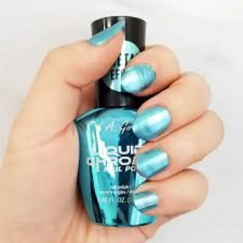 Liquid Chrome Nail Polish, Electric Blue (2018 formulation)
