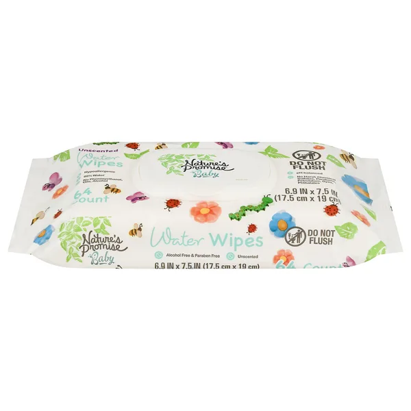 Nature's Dromise Baby Water Wipes, Unscented