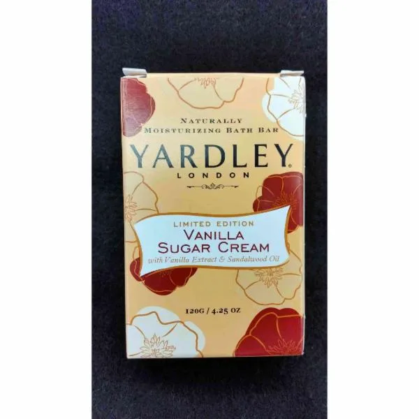 Yardley London Limited Edition Moisturizing Bath Bar, Vanilla Sugar Cream (2019 formulation)